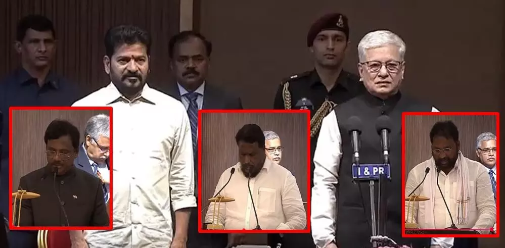 తారుమారైన అంచనాలు - మంత్రులుగా ముగ్గురు ప్రమాణ స్వీకారం తారుమారైన అంచనాలు - మంత్రులుగా ముగ్గురు ప్రమాణ స్వీకారం