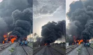 Fire in Goods Train తమిళనాడులో గూడ్స్ రైలుకు అగ్ని ప్రమాదం Fire in Goods Train తమిళనాడులో గూడ్స్ రైలుకు అగ్ని ప్రమాదం