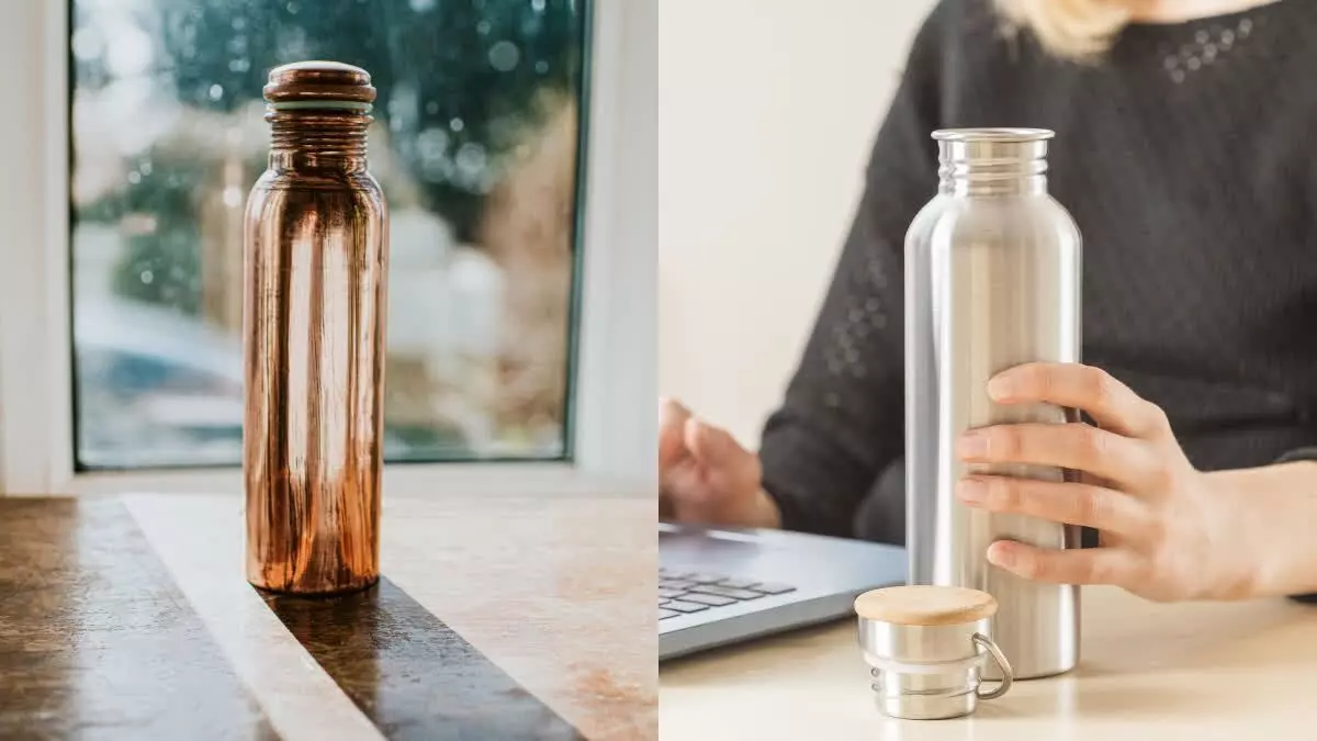 Copper Bottle Vs Steel Bottle: రాగి బాటిల్ Vs స్టీల్ బాటిల్: ఆరోగ్యానికి ఏది మంచిది? Copper Bottle Vs Steel Bottle: రాగి బాటిల్ Vs స్టీల్ బాటిల్: ఆరోగ్యానికి ఏది మంచిది?