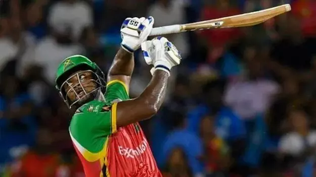Romario Shepherd: ఒకే బంతికి 20 పరుగులు: సీపీఎల్లో రొమారియో షెఫర్డ్ అద్భుతం Romario Shepherd: ఒకే బంతికి 20 పరుగులు: సీపీఎల్లో రొమారియో షెఫర్డ్ అద్భుతం