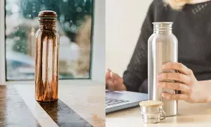 Copper Bottle Vs Steel Bottle: రాగి బాటిల్ Vs స్టీల్ బాటిల్: ఆరోగ్యానికి ఏది మంచిది? Copper Bottle Vs Steel Bottle: రాగి బాటిల్ Vs స్టీల్ బాటిల్: ఆరోగ్యానికి ఏది మంచిది?
