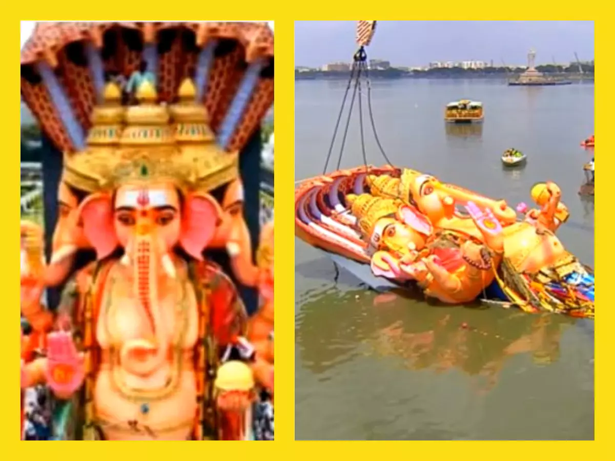 గంగమ్మ తీరంలో బడాగణేశ్‌.. ఖైరతాబాద్‌ వినాయకుడి నిమజ్జనం ఘనంగా జరిగింది.