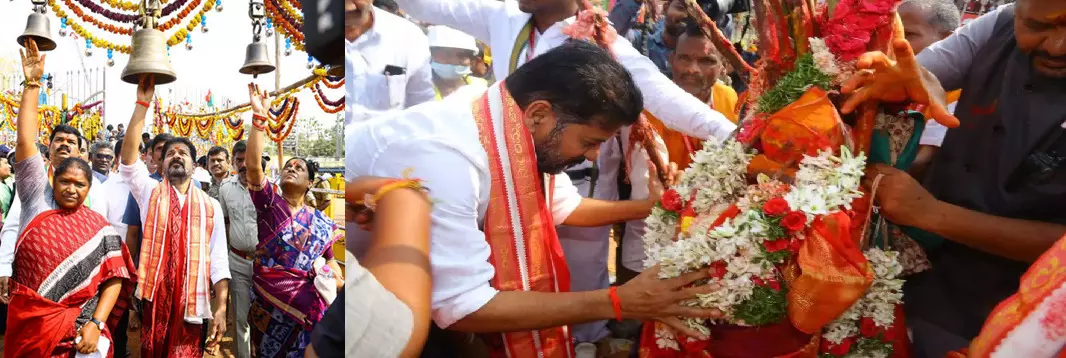 Medaram: మేడారంలో 68 కిలోల బెల్లం సమర్పించి మొక్కు చెల్లించిన సీఎం రేవంత్