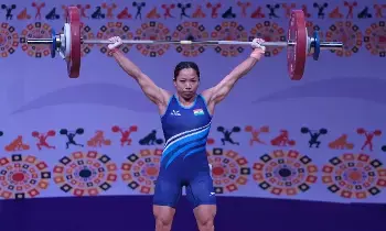 Mirabai Chanu: ప్రపంచ వెయిట్ లిఫ్టింగ్ 2025 .. రజత పతకం గెలుచుకున్న మీరాబాయి చాను Mirabai Chanu: ప్రపంచ వెయిట్ లిఫ్టింగ్ 2025 .. రజత పతకం గెలుచుకున్న మీరాబాయి చాను