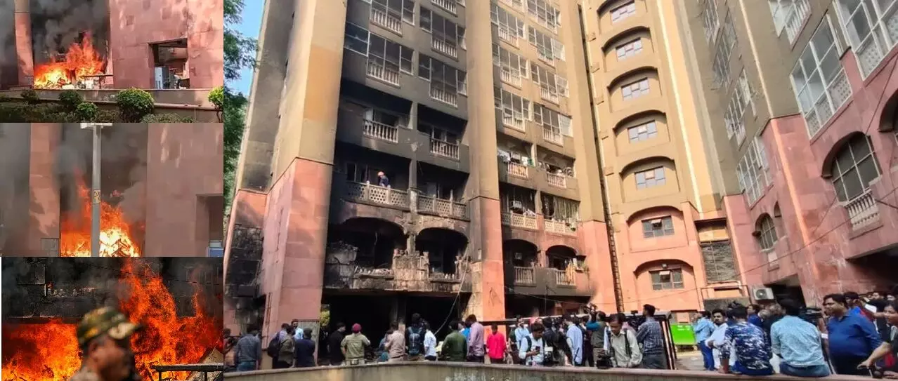 Massive Fire at Delhi MPs’ Flats: ఢిల్లీ ఎంపీల ఫ్లాట్లలో భారీ అగ్నిప్రమాదం: ఎగిసిన మంటలు Massive Fire at Delhi MPs’ Flats: ఢిల్లీ ఎంపీల ఫ్లాట్లలో భారీ అగ్నిప్రమాదం: ఎగిసిన మంటలు