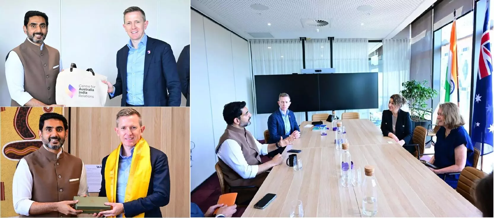 AP Seeks Australia’s Support for Heritage Tourism & Sports Development: ఏపీలో హెరిటేజ్ టూరిజం, స్పోర్ట్స్ అభివృద్ధికి ఆస్ట్రేలియా సహకారం కోరిన లోకేశ్.. టాస్మానియా యూనివర్సిటీతో ఫార్మసీ, హెల్త్ కోర్సుల్లో ఒప్పందాలు! AP Seeks Australia’s Support for Heritage Tourism & Sports Development: ఏపీలో హెరిటేజ్ టూరిజం, స్పోర్ట్స్ అభివృద్ధికి ఆస్ట్రేలియా సహకారం కోరిన లోకేశ్.. టాస్మానియా యూనివర్సిటీతో ఫార్మసీ, హెల్త్ కోర్సుల్లో ఒప్పందాలు!