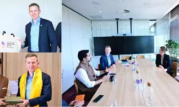 AP Seeks Australia’s Support for Heritage Tourism & Sports Development: ఏపీలో హెరిటేజ్ టూరిజం, స్పోర్ట్స్ అభివృద్ధికి ఆస్ట్రేలియా సహకారం కోరిన లోకేశ్.. టాస్మానియా యూనివర్సిటీతో ఫార్మసీ, హెల్త్ కోర్సుల్లో ఒప్పందాలు! AP Seeks Australia’s Support for Heritage Tourism & Sports Development: ఏపీలో హెరిటేజ్ టూరిజం, స్పోర్ట్స్ అభివృద్ధికి ఆస్ట్రేలియా సహకారం కోరిన లోకేశ్.. టాస్మానియా యూనివర్సిటీతో ఫార్మసీ, హెల్త్ కోర్సుల్లో ఒప్పందాలు!