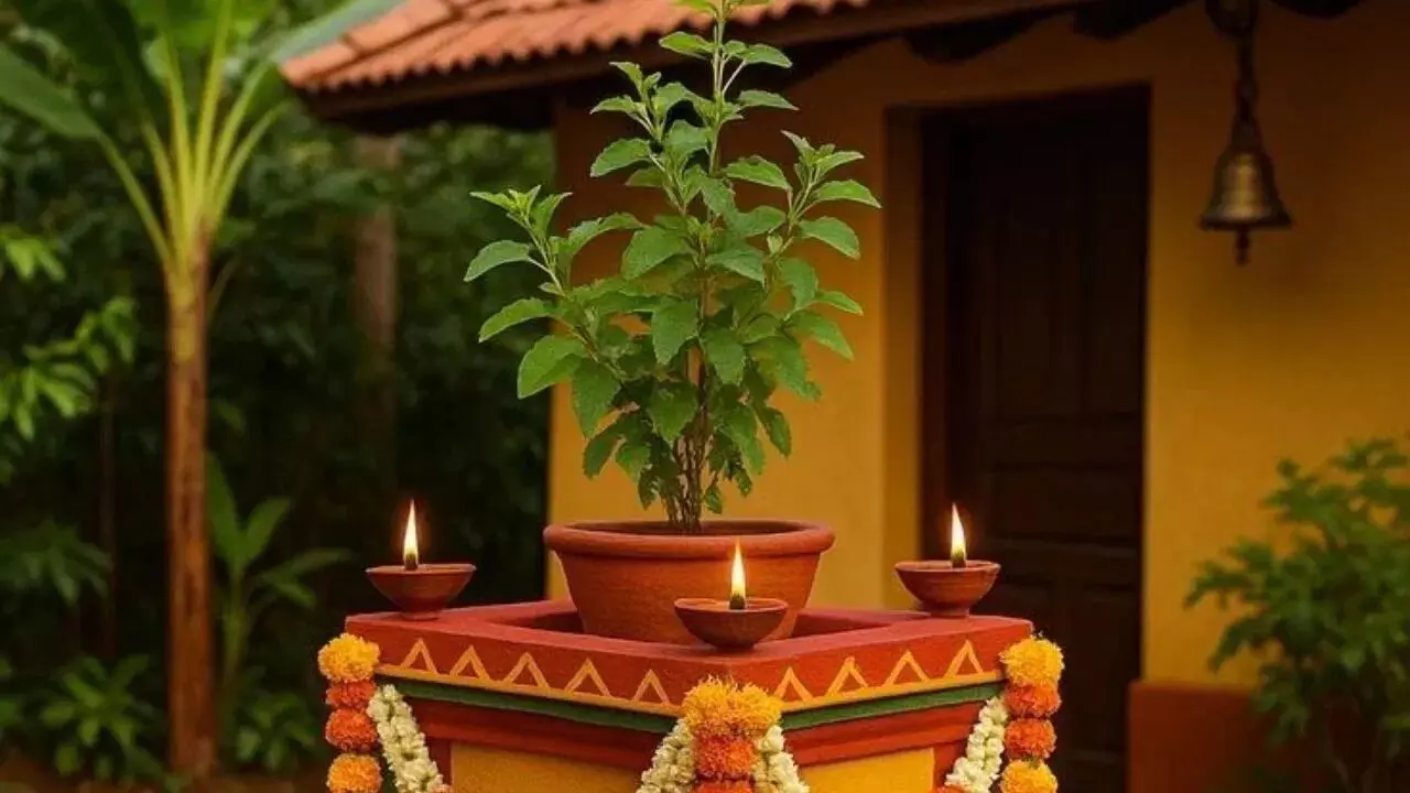 Light a Lamp Near the Tulsi Plant in the Evening: సాయంత్రం తులసి వద్ద దీపం వెలిగిస్తే ఏమవుతుందో తెలుసా..? Light a Lamp Near the Tulsi Plant in the Evening: సాయంత్రం తులసి వద్ద దీపం వెలిగిస్తే ఏమవుతుందో తెలుసా..?