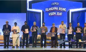 Telangana Rising Global Summit: తెలంగాణ రైజింగ్ గ్లోబల్ సమిట్లో రాష్ట్ర సామర్థ్యం ప్రతిఫలింపు—“తెలంగాణ అన్బీటబుల్” Telangana Rising Global Summit: తెలంగాణ రైజింగ్ గ్లోబల్ సమిట్లో రాష్ట్ర సామర్థ్యం ప్రతిఫలింపు—“తెలంగాణ అన్బీటబుల్”