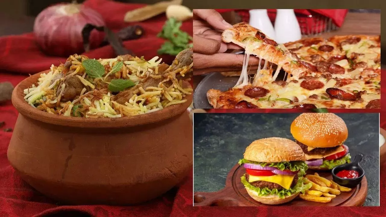 Swiggy : స్విగ్గీ రిపోర్ట్లో సంచలన విషయాలు..పిజ్జా, బర్గర్లను వెనక్కి నెట్టి మళ్లీ బిర్యానీనే నంబర్ 1 Swiggy : స్విగ్గీ రిపోర్ట్లో సంచలన విషయాలు..పిజ్జా, బర్గర్లను వెనక్కి నెట్టి మళ్లీ బిర్యానీనే నంబర్ 1