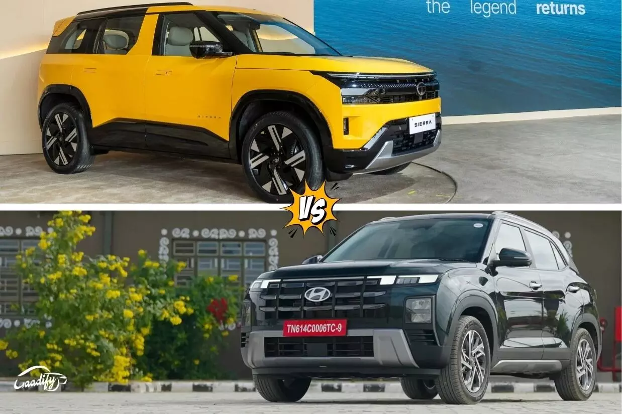 Tata Sierra vs Hyundai Creta: హ్యుందాయ్ క్రెటా వర్సెస్ టాటా సియెర్రా..ఎస్యూవీ బాద్షా ఎవరు? Tata Sierra vs Hyundai Creta: హ్యుందాయ్ క్రెటా వర్సెస్ టాటా సియెర్రా..ఎస్యూవీ బాద్షా ఎవరు?