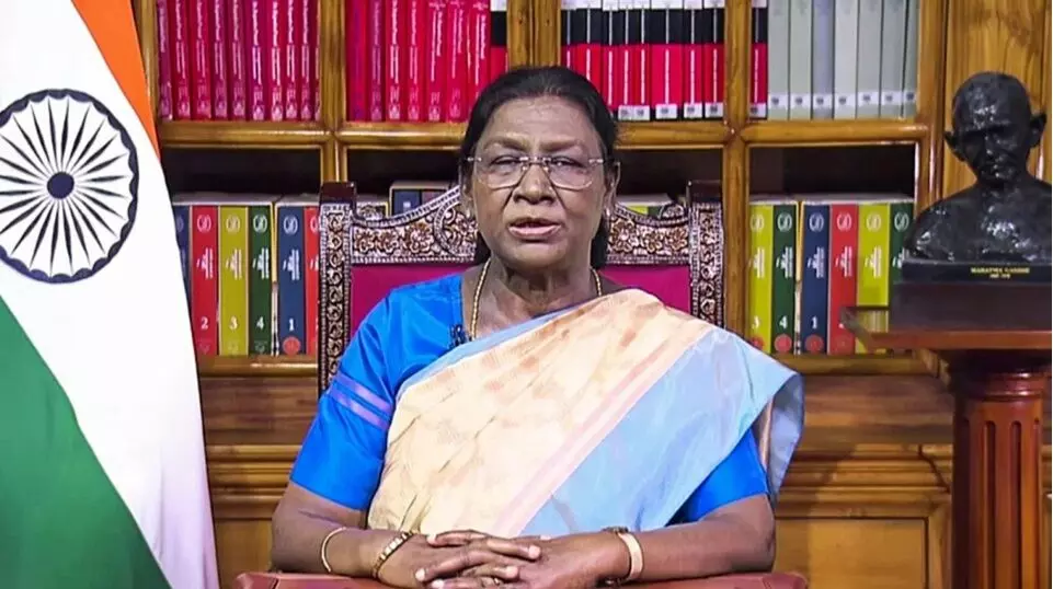 President Droupadi Murmu: రాష్ట్రపతి ద్రౌపదీ ముర్ము: అస్థిర ప్రపంచంలో భారత్ శాంతి దూతగా నిలుస్తోంది President Droupadi Murmu: రాష్ట్రపతి ద్రౌపదీ ముర్ము: అస్థిర ప్రపంచంలో భారత్ శాంతి దూతగా నిలుస్తోంది