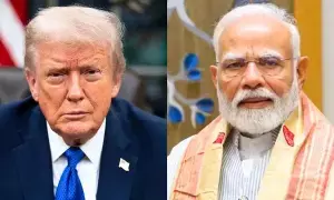 Tariff War : మోదీ నా దోస్తే..కానీ పన్నులు కట్టాల్సిందే..ఇండియా-యూఎస్ ట్రేడ్ డీల్పై ట్రంప్ సంచలన వ్యాఖ్యలు Tariff War : మోదీ నా దోస్తే..కానీ పన్నులు కట్టాల్సిందే..ఇండియా-యూఎస్ ట్రేడ్ డీల్పై ట్రంప్ సంచలన వ్యాఖ్యలు