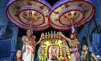 Lord Kodandarama on Pedda Sesha Vahanam: పెద్దశేష వాహనంపై శ్రీ కోదండరాముడి దివ్య వైభవం