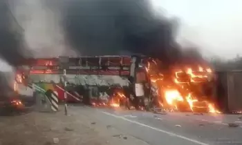 Horrific Road Accident in Markapuram District: మార్కాపురం జిల్లాలో భయంకర రోడ్డు ప్రమాదం: హరికృష్ణ ట్రావెల్స్ బస్సు టిప్పర్‌తో ఢీకొని దగ్ధం.. 13 మంది సజీవ దహనం