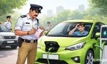 EV PUC Challan : పోలీసుల అత్యుత్సాహం.. ఎలక్ట్రిక్ కారుకు పొల్యూషన్ సర్టిఫికెట్ లేదని చలాన్